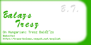 balazs tresz business card